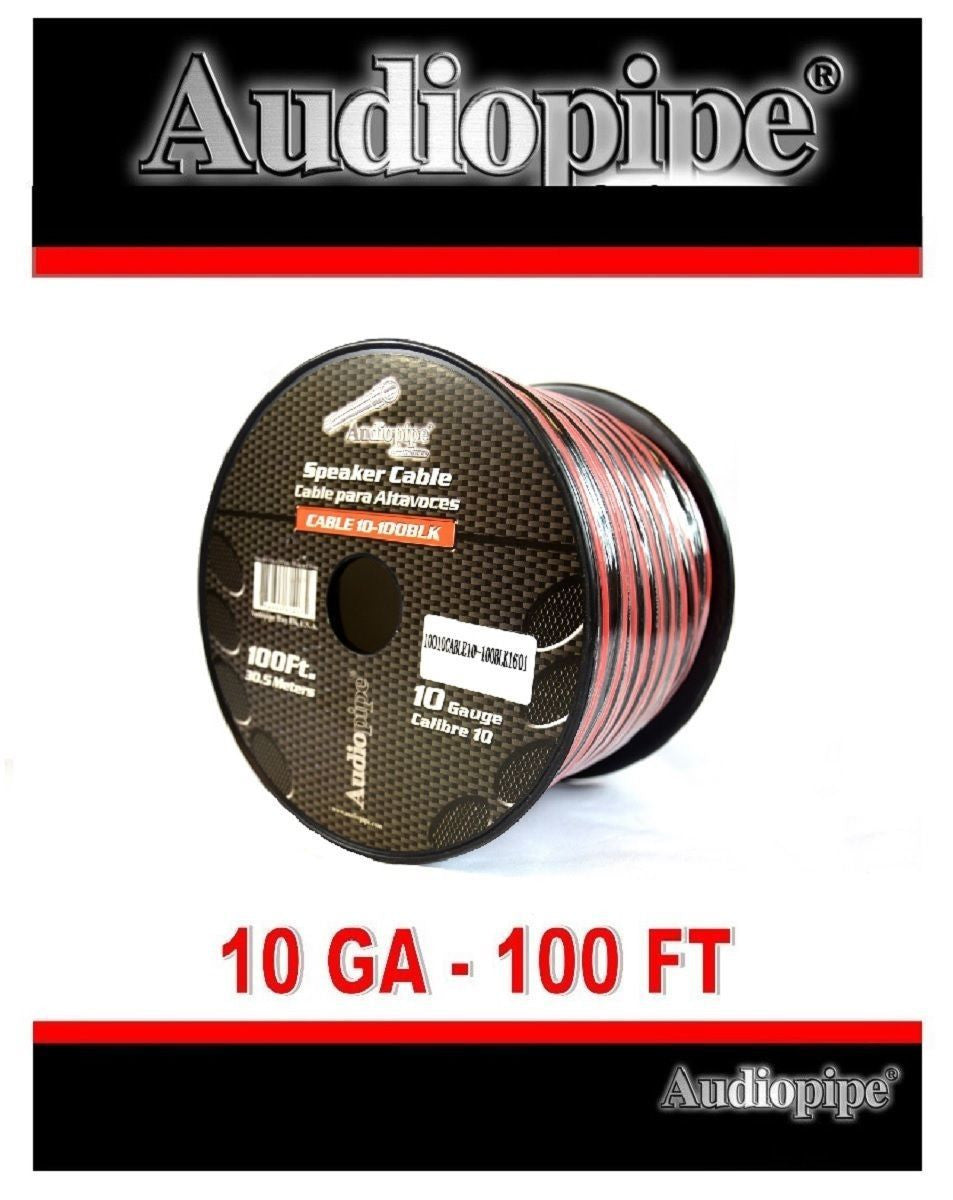 10 Gauge Speaker Wire 100 Feet Red-Black CCA 2 Conductor Car Audio Home Theater
