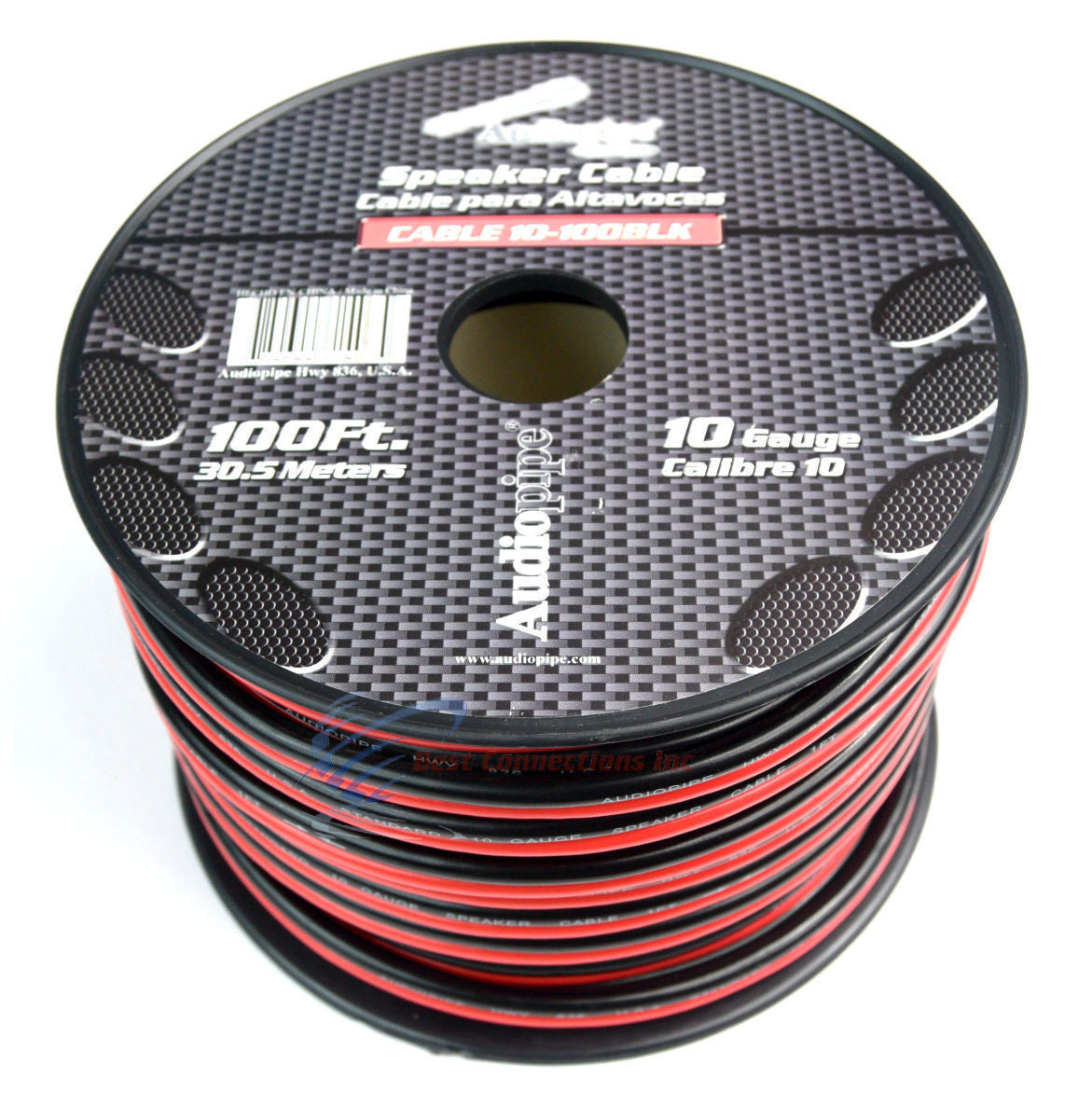 Audiopipe 10 Gauge 200 Feet Red Black Bonded 2 Conductor Speaker Wire Car Home Audio