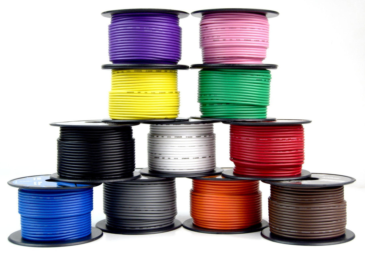 6 Rolls Audiopipe 18 Gauge GA Copper Clad 100 Feet Primary Remote Power Wire