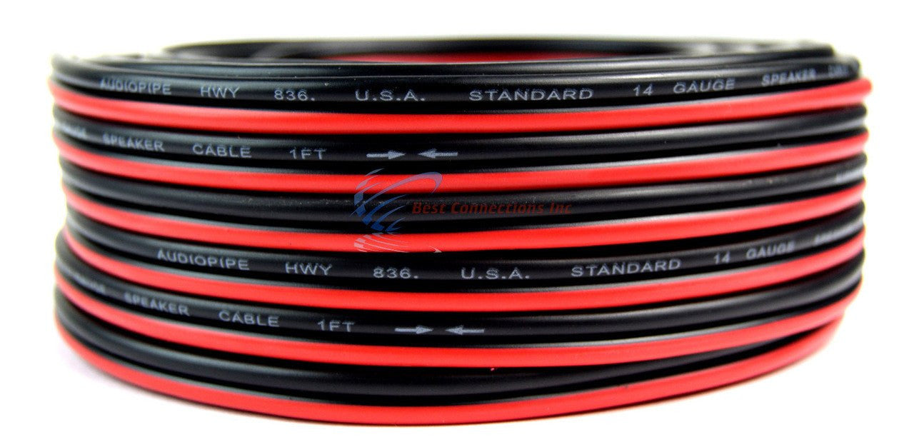 14 Gauge 50' Feet Red Black Stranded 2 Conductor Speaker Wire Car Home Audio