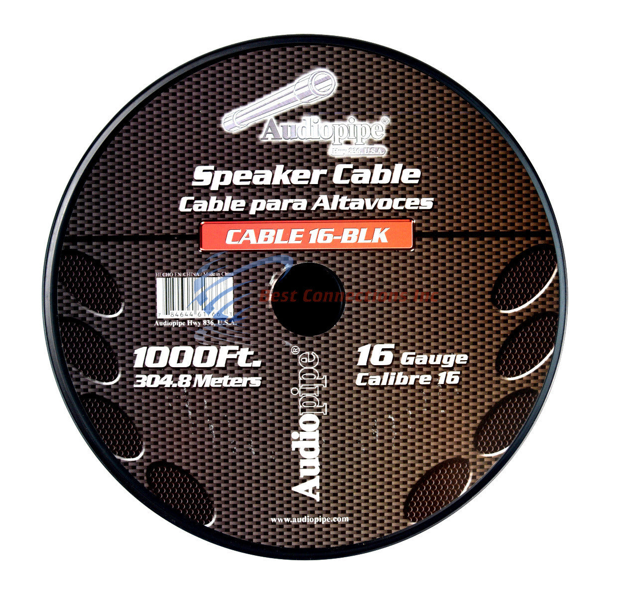 Audiopipe 1000' Feet 16 GA Gauge Red Black 2 Conductor Speaker Wire Audio Cable