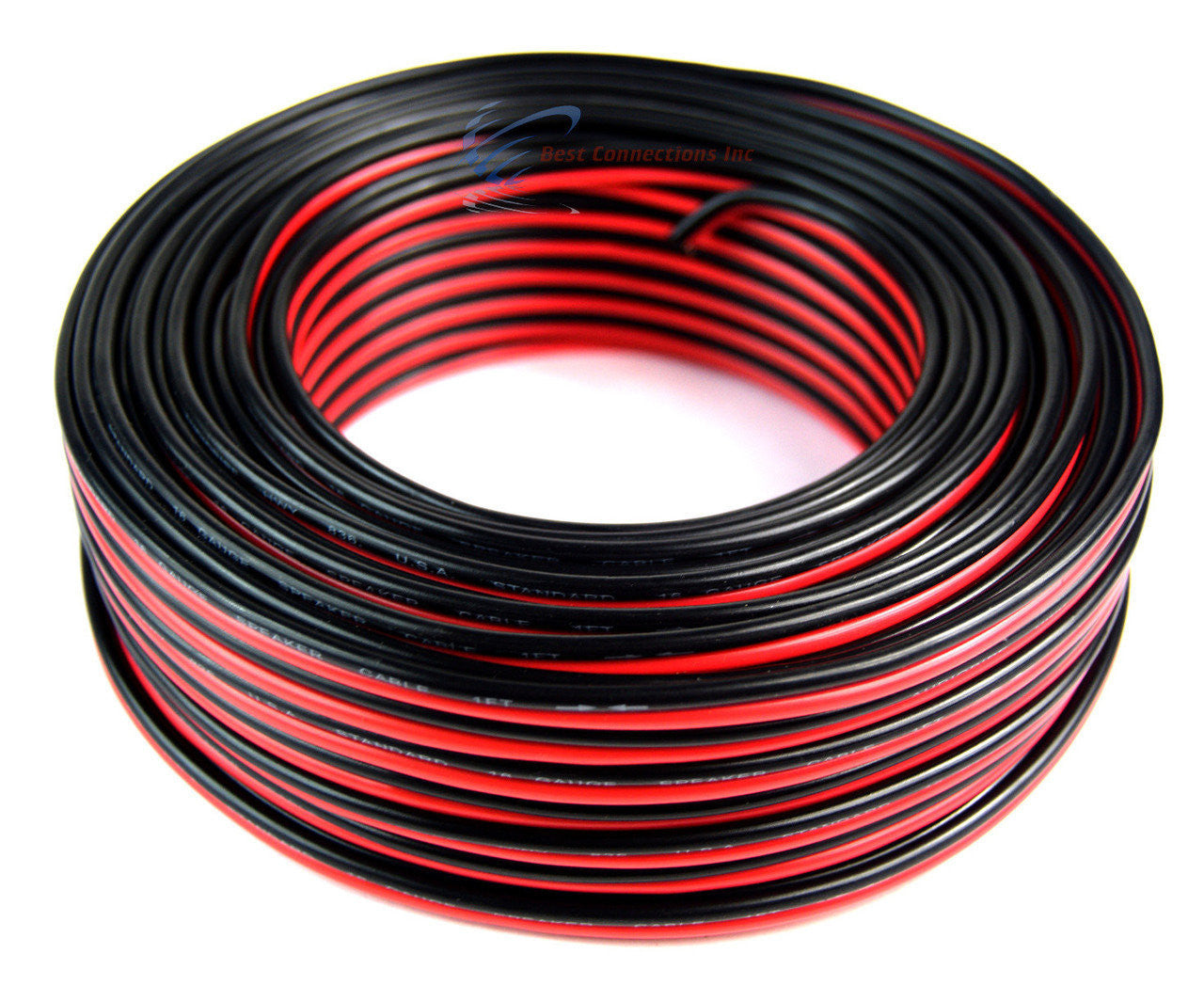 Audiopipe 16 Gauge 100 Feet 2 Pack Red Black Bonded 2 Conductor Speaker Wire Car Home Audio