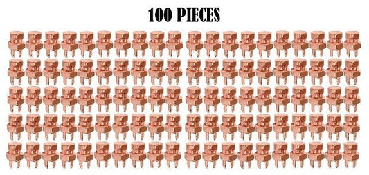 100 Pcs High Strength Split Bolt Connectors 4 Gauge 8 Gauge Solid UL Listed