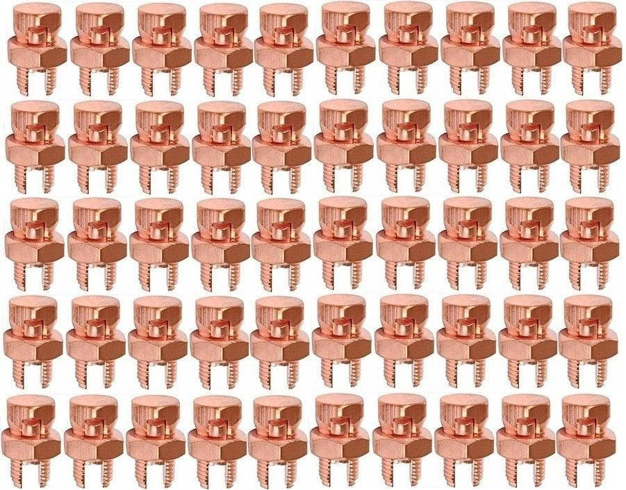 50 Pcs High Strength Split Bolt Connectors 4 Gauge 8 Gauge Solid UL Listed