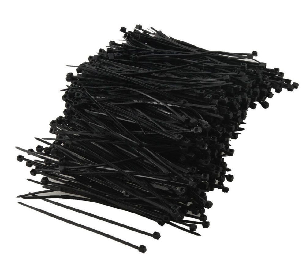 Best Connections 10,000 Pieces 7" Black Nylon Cable Straps Zip Ties Wire 50 lbs Tensile Strength