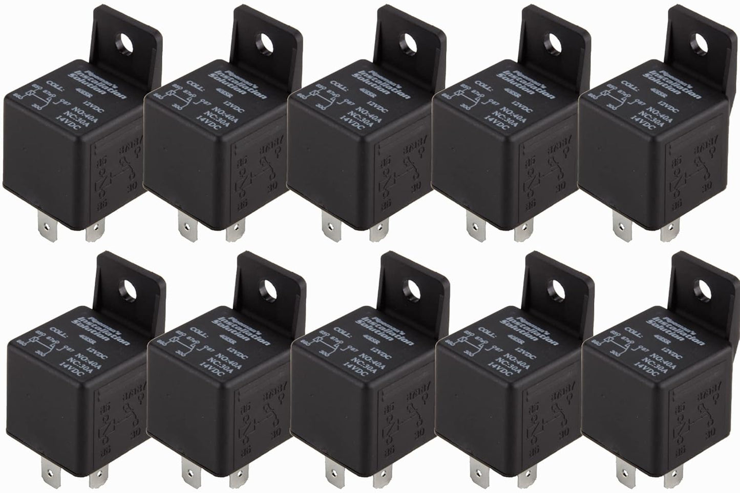 10 Pcs Audiopipe 12 Volt 30/40 Amp Car Automotive Alarm Audio Relay Socket