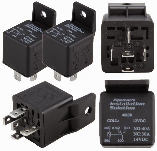 5 Pack Audiopipe 12 Volt 5 Pin SPDT 30 - 40 Amp Relay Sealed Auto Car Truck