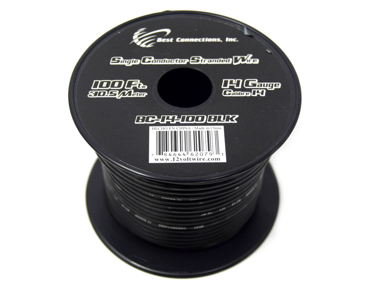 14 Gauge Car Audio Primary Wire (100ft–Black)– Remote, Power/Ground Electrical