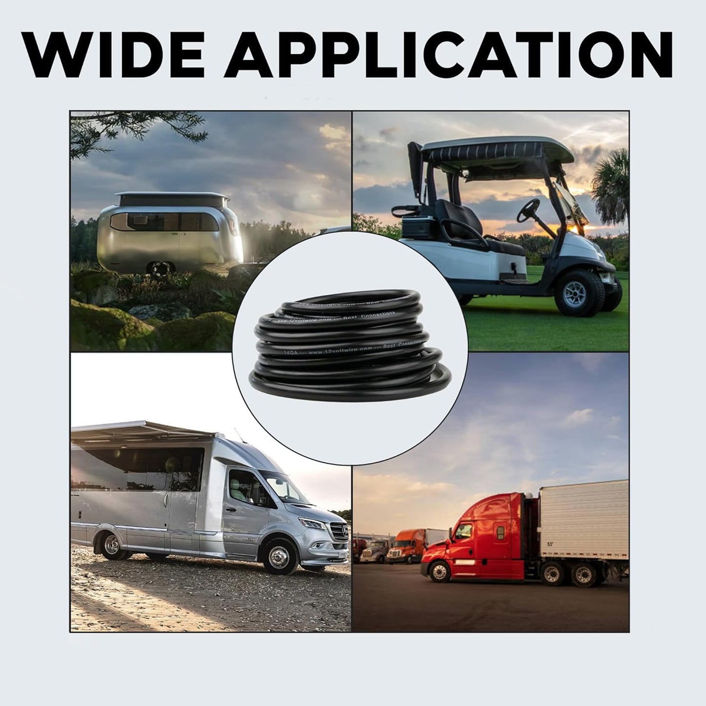 14 Gauge Car Audio Primary Wire (100ft–4 Rolls)– Remote, Power/Ground Electrical TR-14-4-100