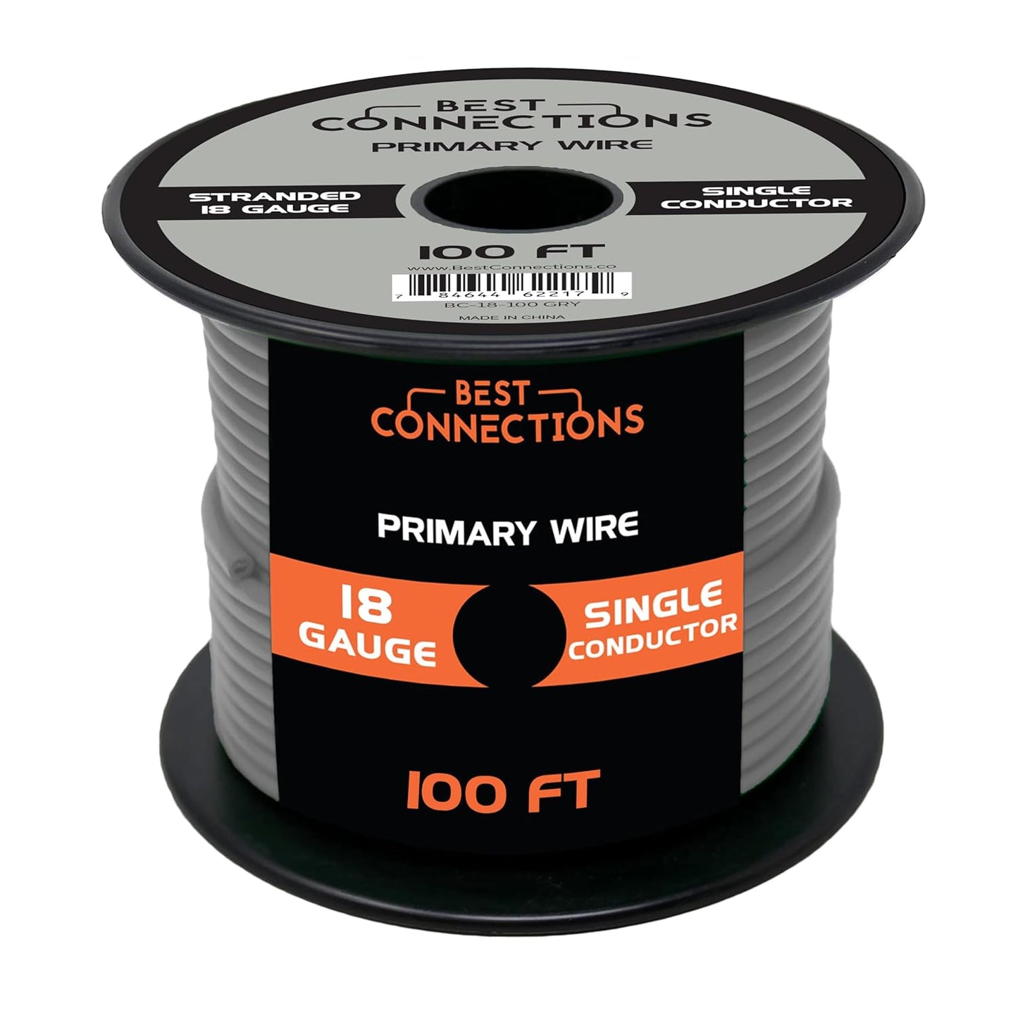 BEST CONNECTIONS 18 Gauge Automotive Primary Wire - 100ft | Ideal for Trailer, Speaker, and Lighting Circuits | Durable Primary/Remote, Power/Ground Electrical Wiring