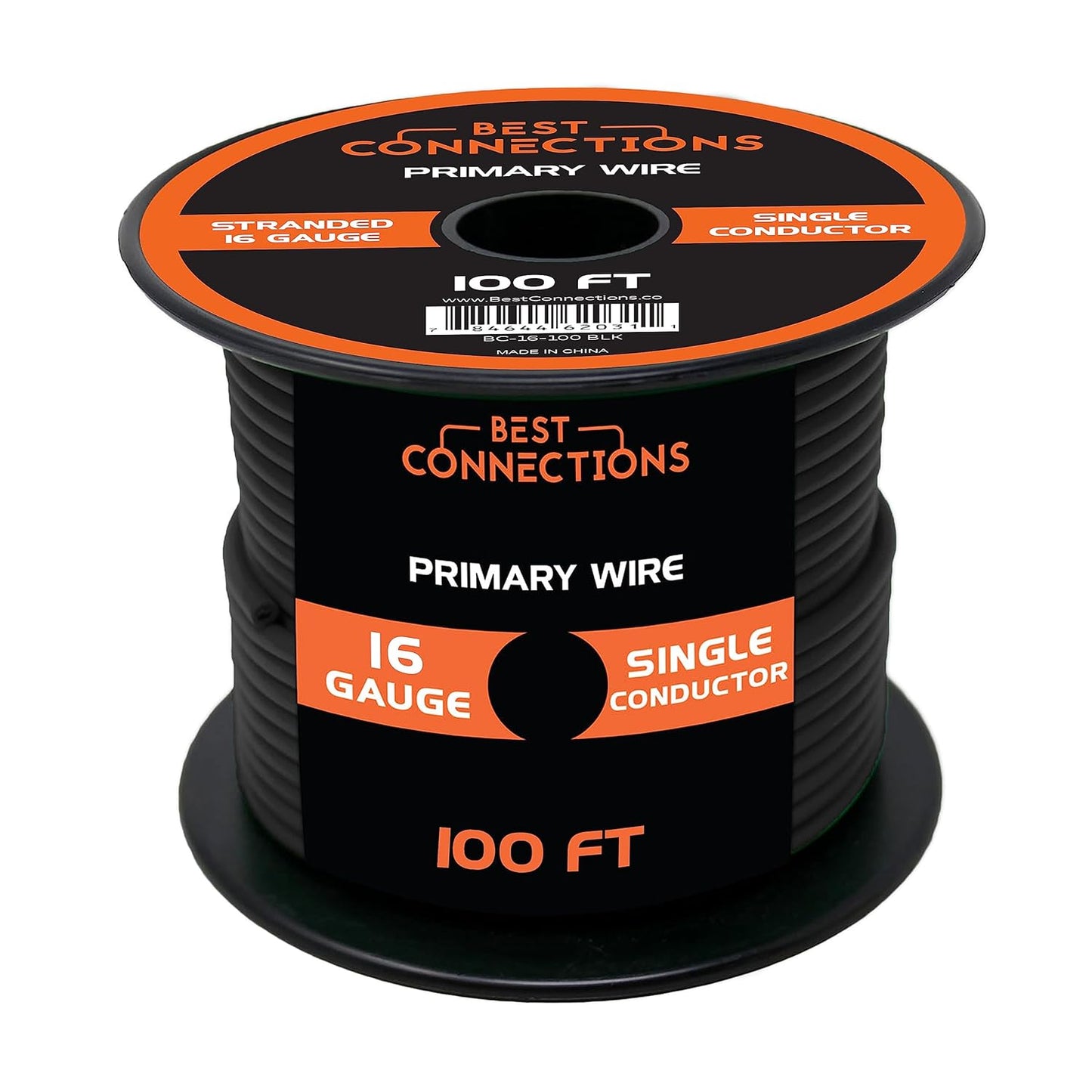 BEST CONNECTIONS 16 Guage Automotive Primary Wire - 100ft | Ideal for Trailer, Speaker, and Lighting Circuits | Durable Primary/Remote, Power/Ground Electrical Wiring