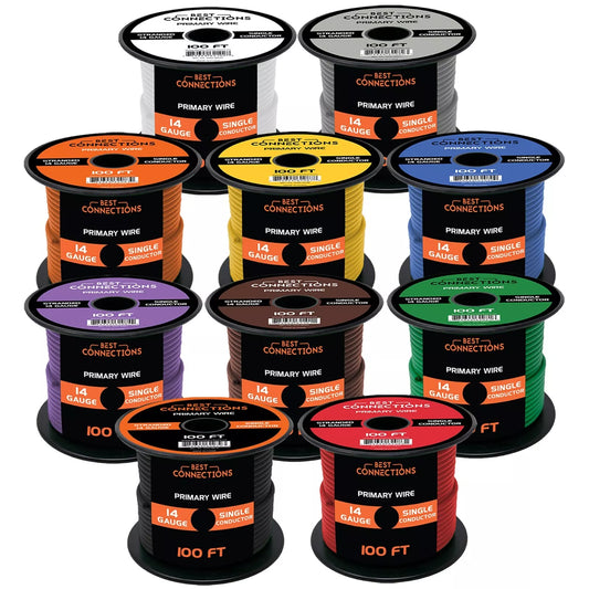 10 Rolls Audiopipe 100' Feet 14 Gauge Boat Automotive Wire Auto Power Cable