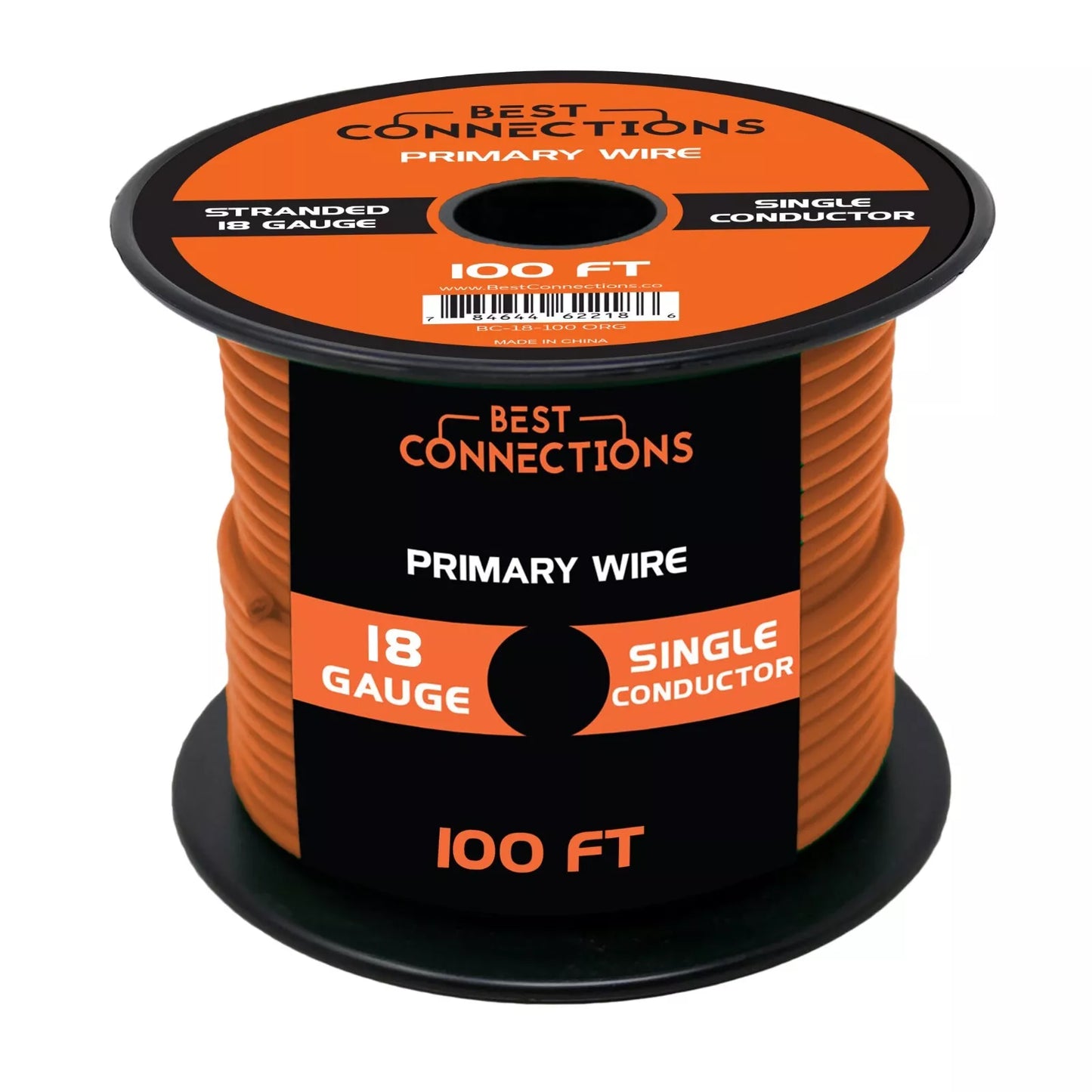 18 Gauge Car Audio Primary Wire (100ft–Orange)– Remote, Power/Ground Electrical
