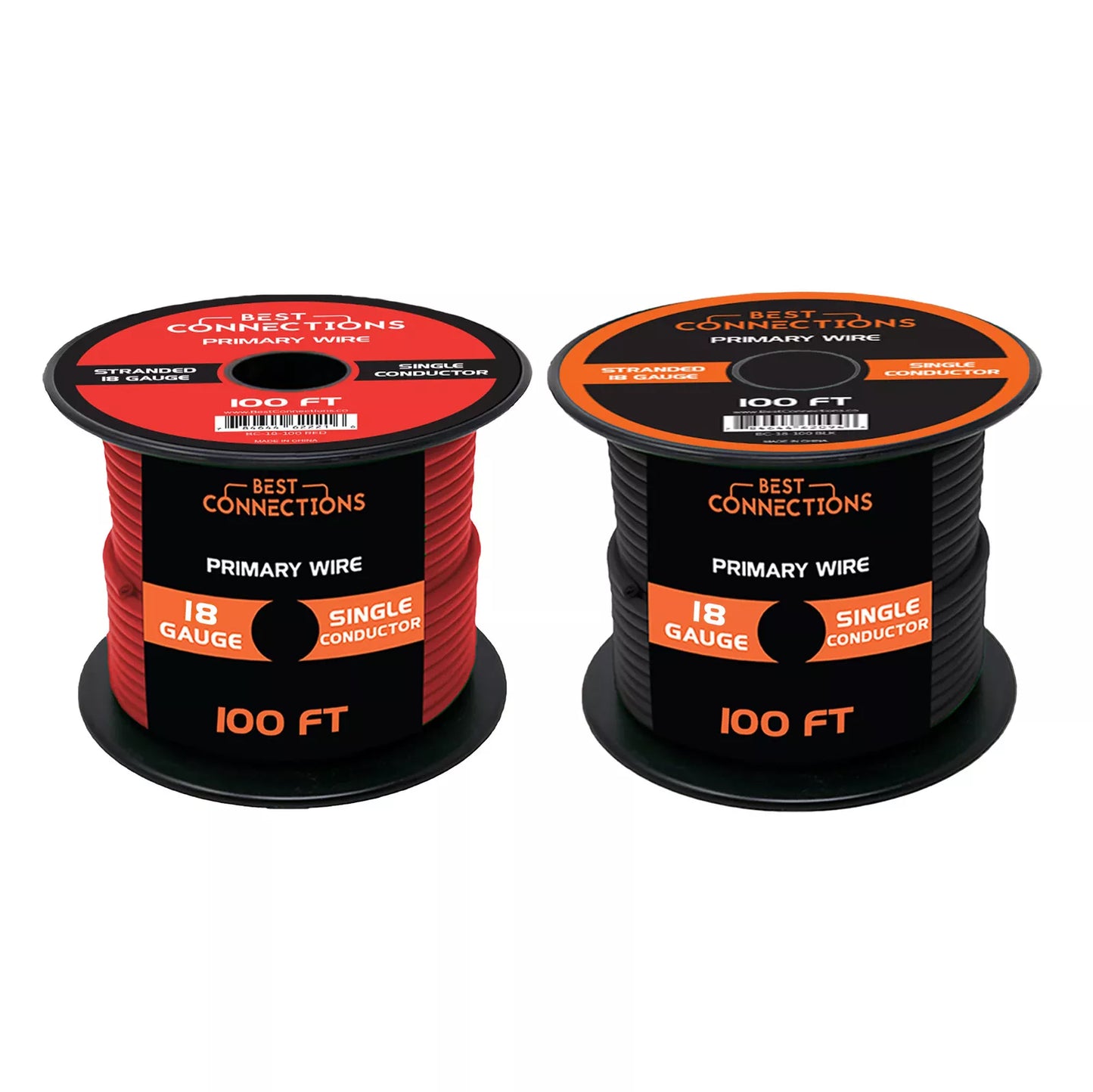 18 GA 100s Feet Audiopipe Car Audio Home Remote Primary Cable Wire LED (2 Rolls)