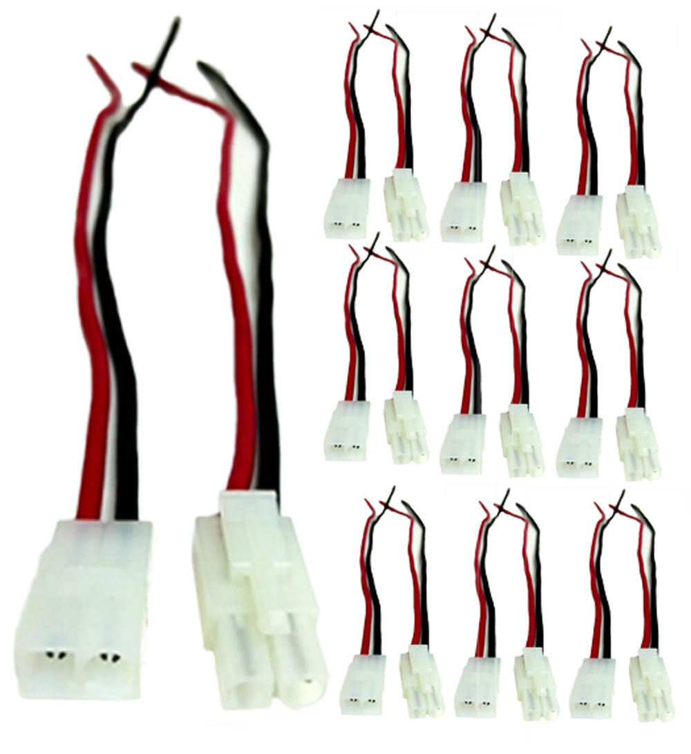 10 Pack 14 Gauge 2 Pin Male/Female Terminals Quick Disconnect Harness Polarized Wire Auto Solar
