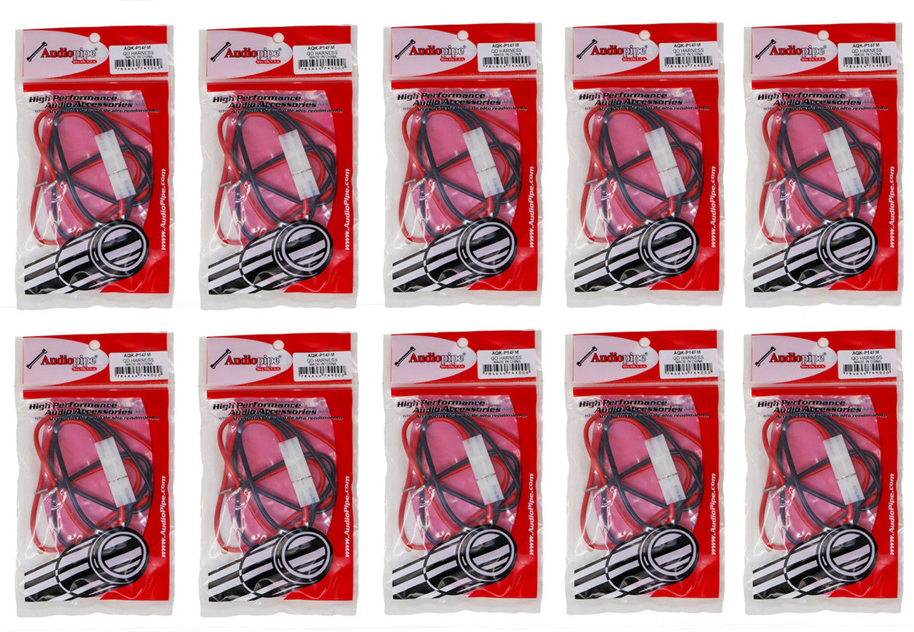 10 Pack 14 Gauge 2 Pin Male/Female Terminals Quick Disconnect Harness Polarized Wire Auto Solar