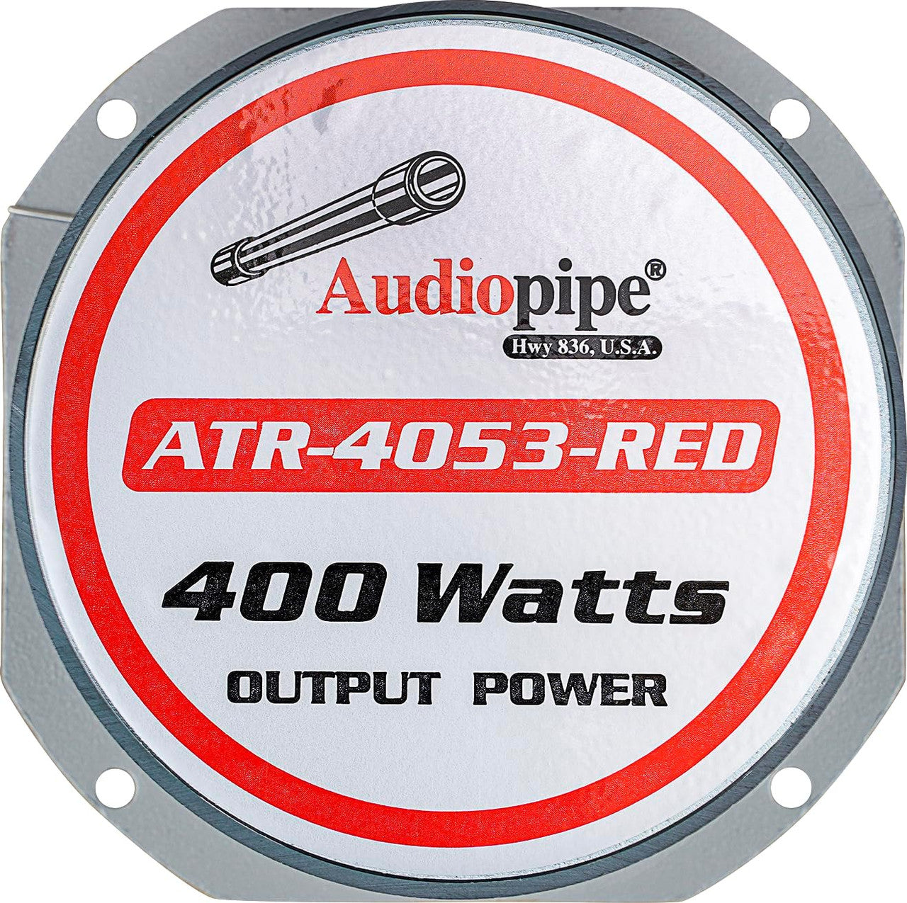 Audiopipe 1 Pair ATR-4053 Heavy Duty Eye Candy Super Bullet Tweeters - 400W Peak, 4-8 Ohm Pro Audio Car Audio - Red