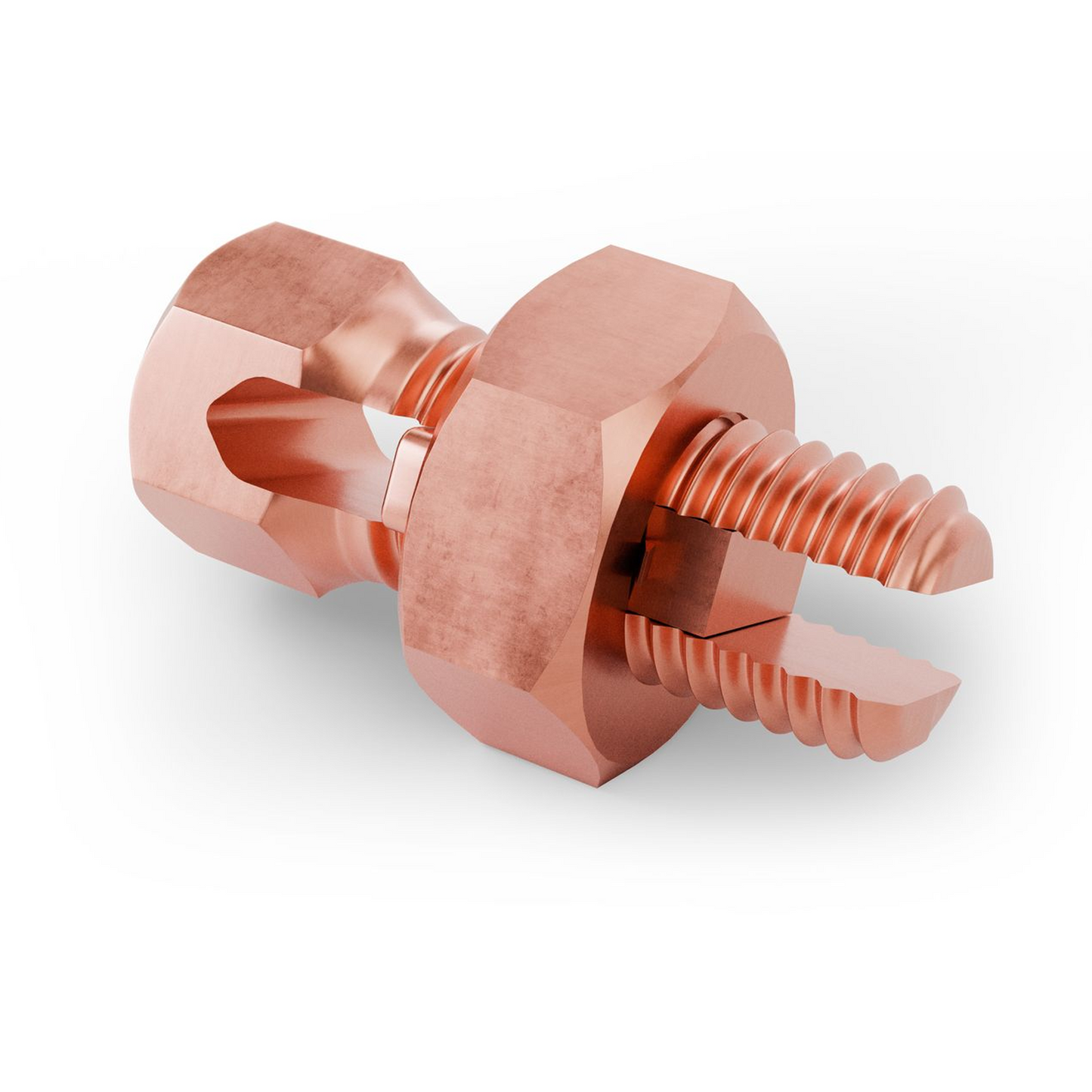 BEST CONNECTIONS 100 Pcs High Strength Copper Split Bolt Connectors 4 Gauge to 8 Gauge Solid Wire