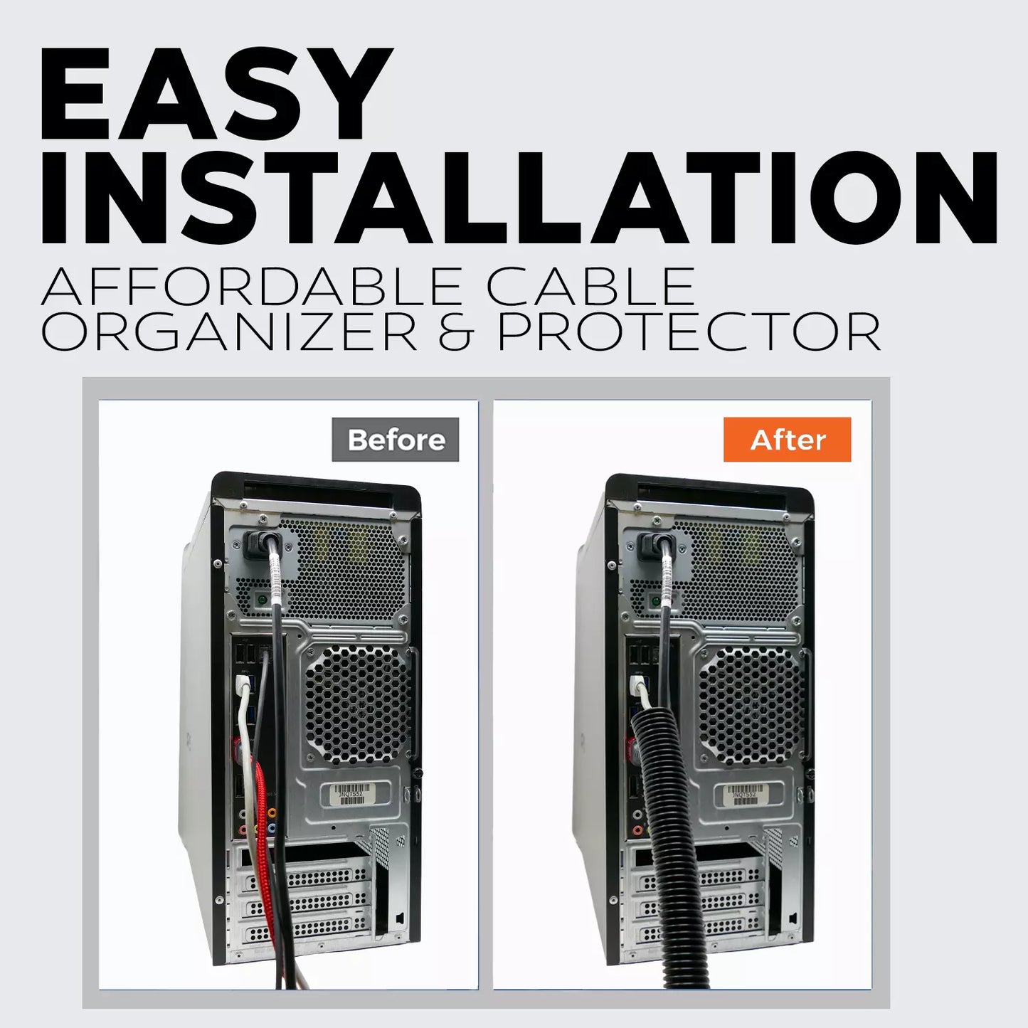 100 FT 1/4 INCH Split Loom Tubing Wire Conduit Hose Cover Auto Home Marine Black