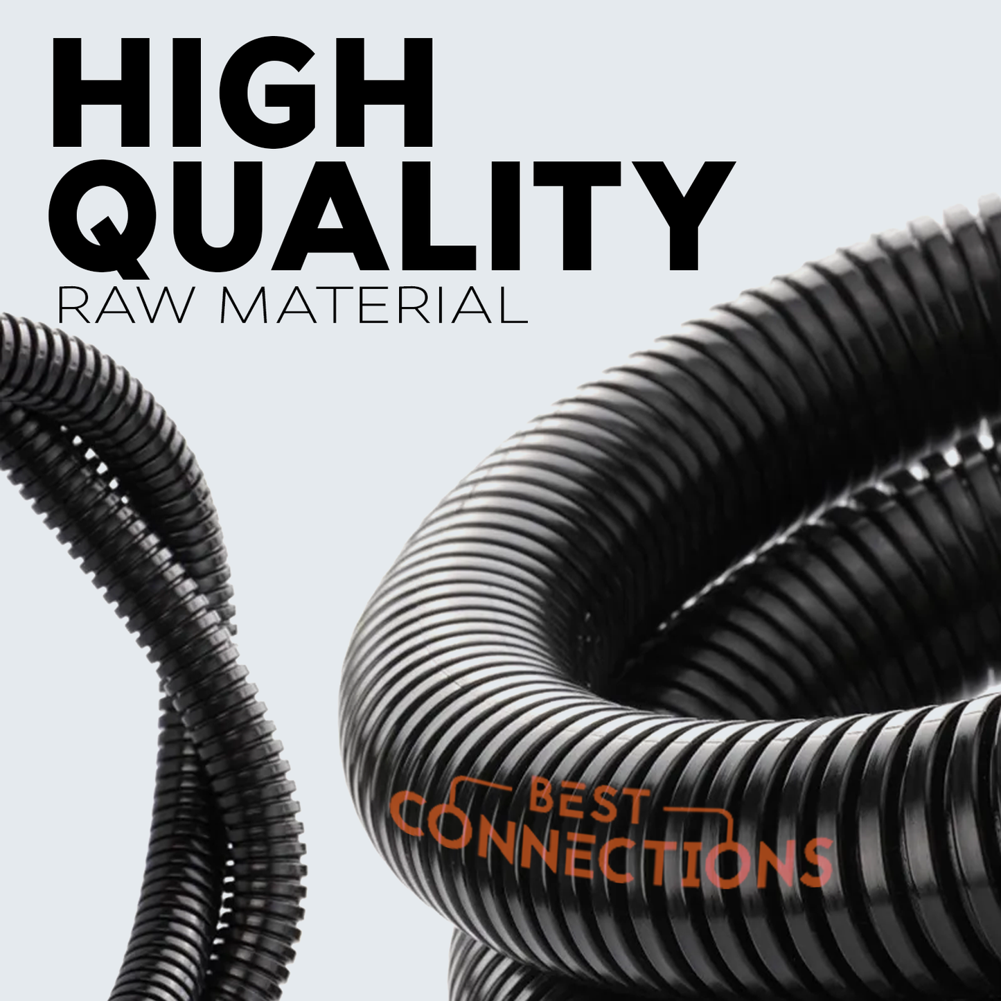 Best Connections 20 Ft Split Loom 1/4" 3/8" 1/2" Black Wire Harness Wrap w/ 7" Nylon Cable Ties
