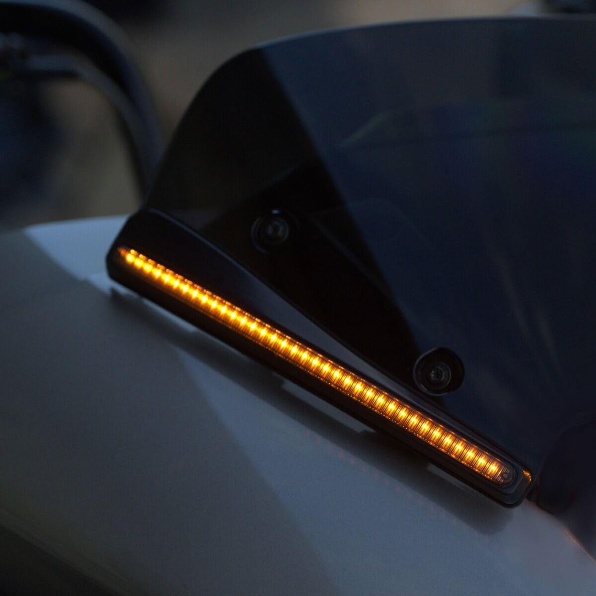 Custom Dynamics LED Windshield Trim Lights Harley CD-RG23-SWT-B Smoke