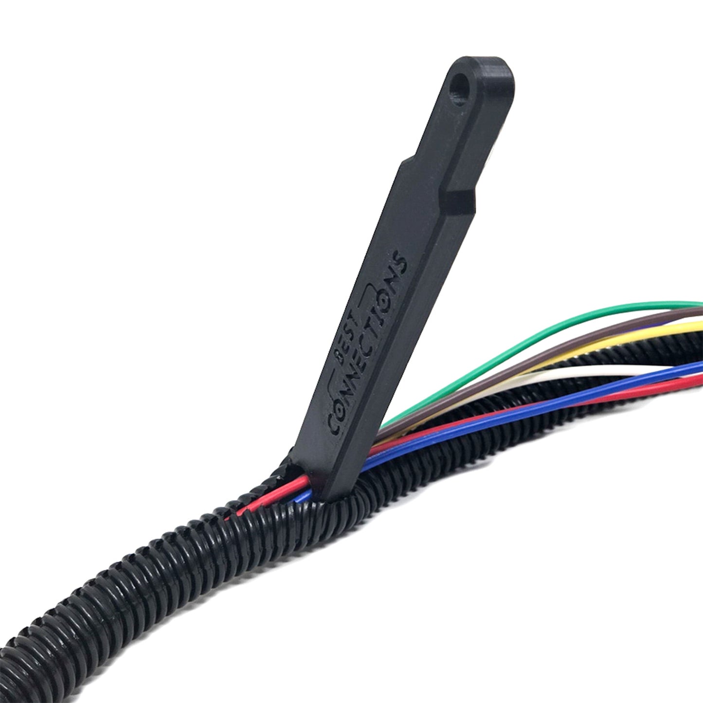 Best Connections 100 Ft 3/4" Split Wire Loom with Installation Tool Black Flex-Guard Convoluted Tubing