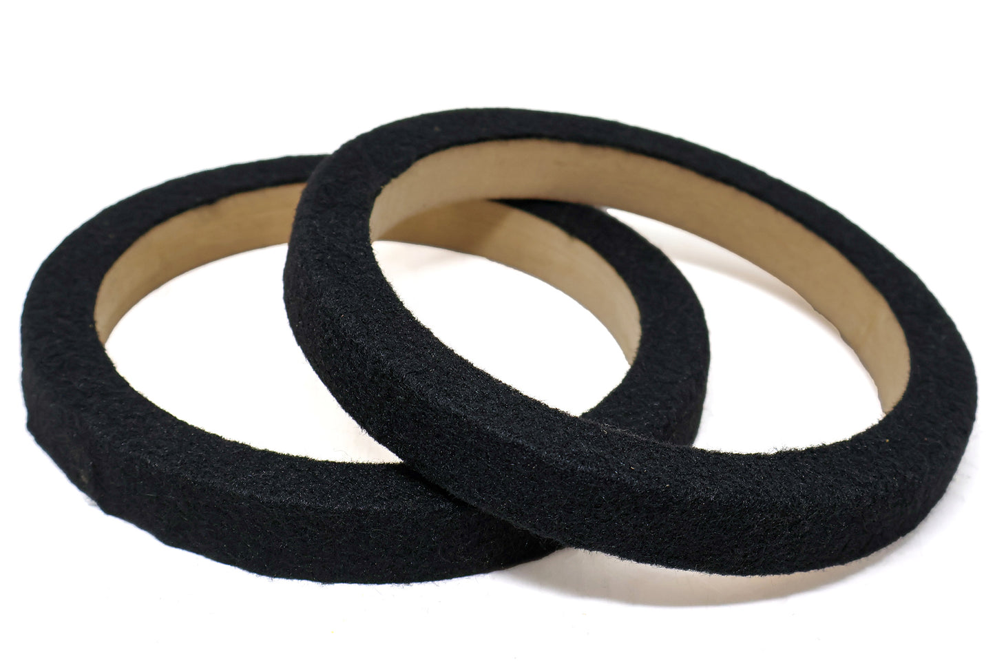 8 Pieces 6.5 Inch MDF Wood Speaker Spacer Rings with Black Carpet 4 Pair