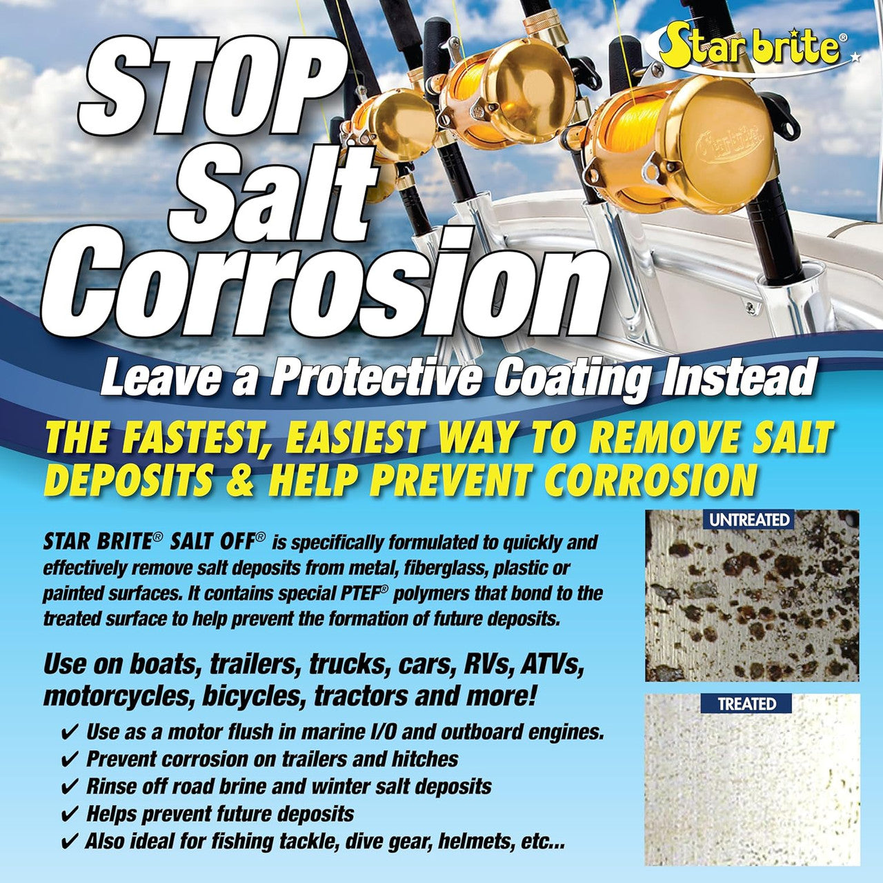 STAR BRITE Salt Off Salt Remover Wash & Marine Engine Flush Applicator STA-94100