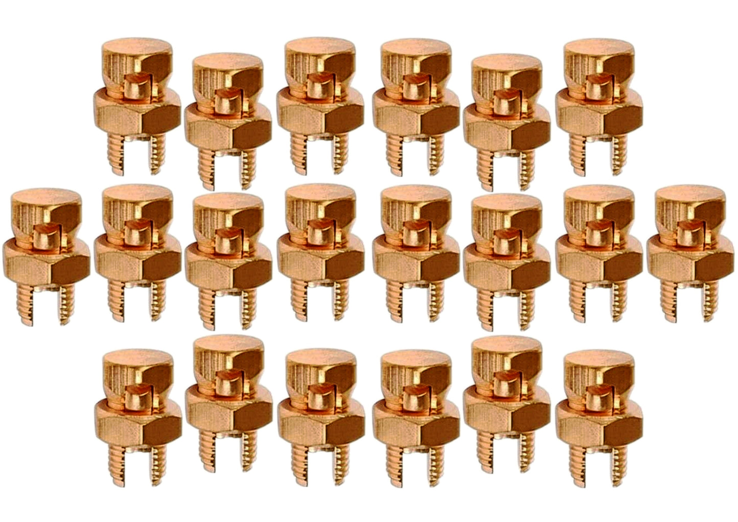 Best Connections 200 Pcs High Strength Copper Split Bolt Connectors 4 Gauge to 8 Gauge Solid Wire