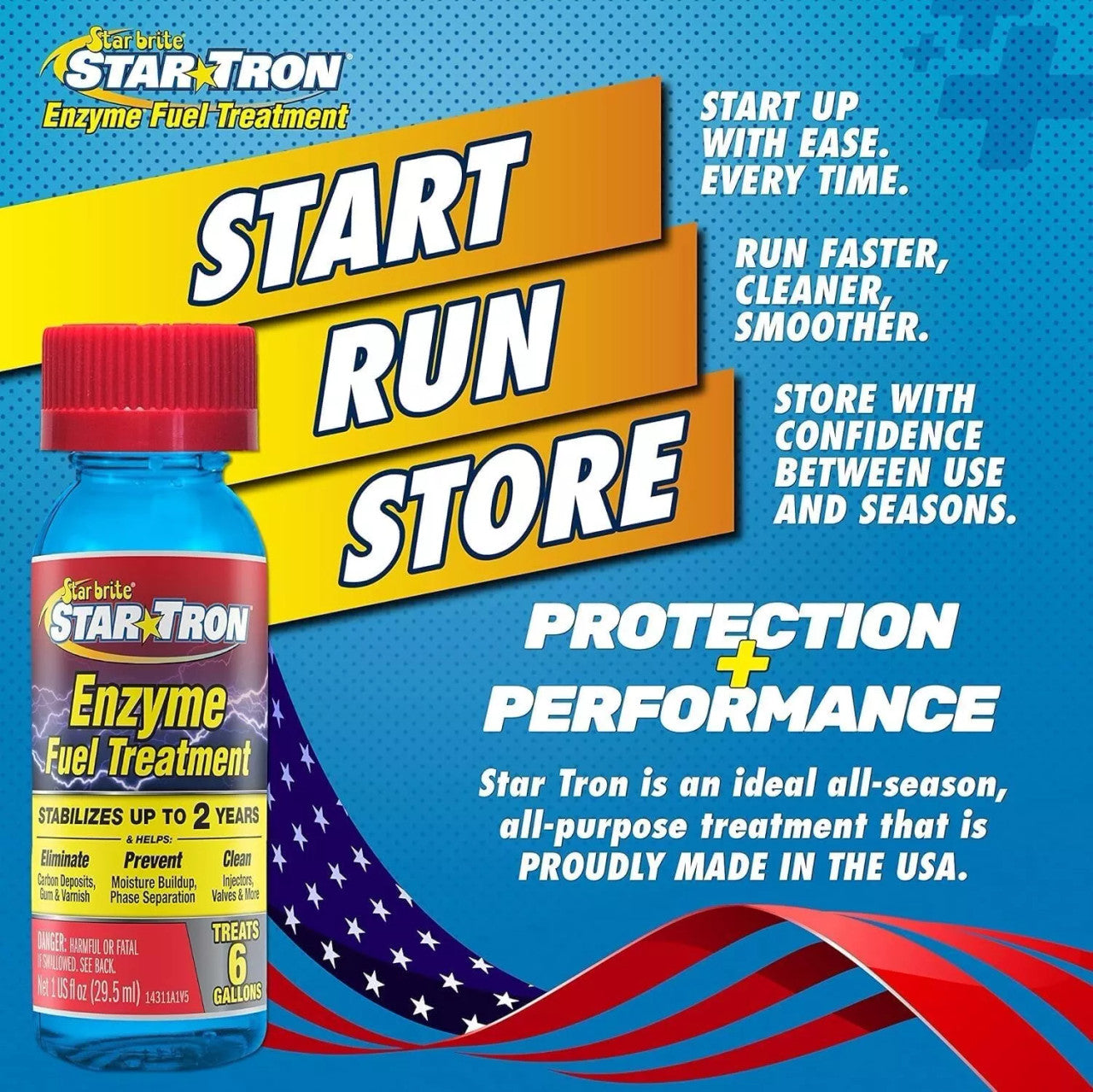 Star Tron 24 Pack Display Enzyme Fuel Treatment Small Engine Formula 1 oz each