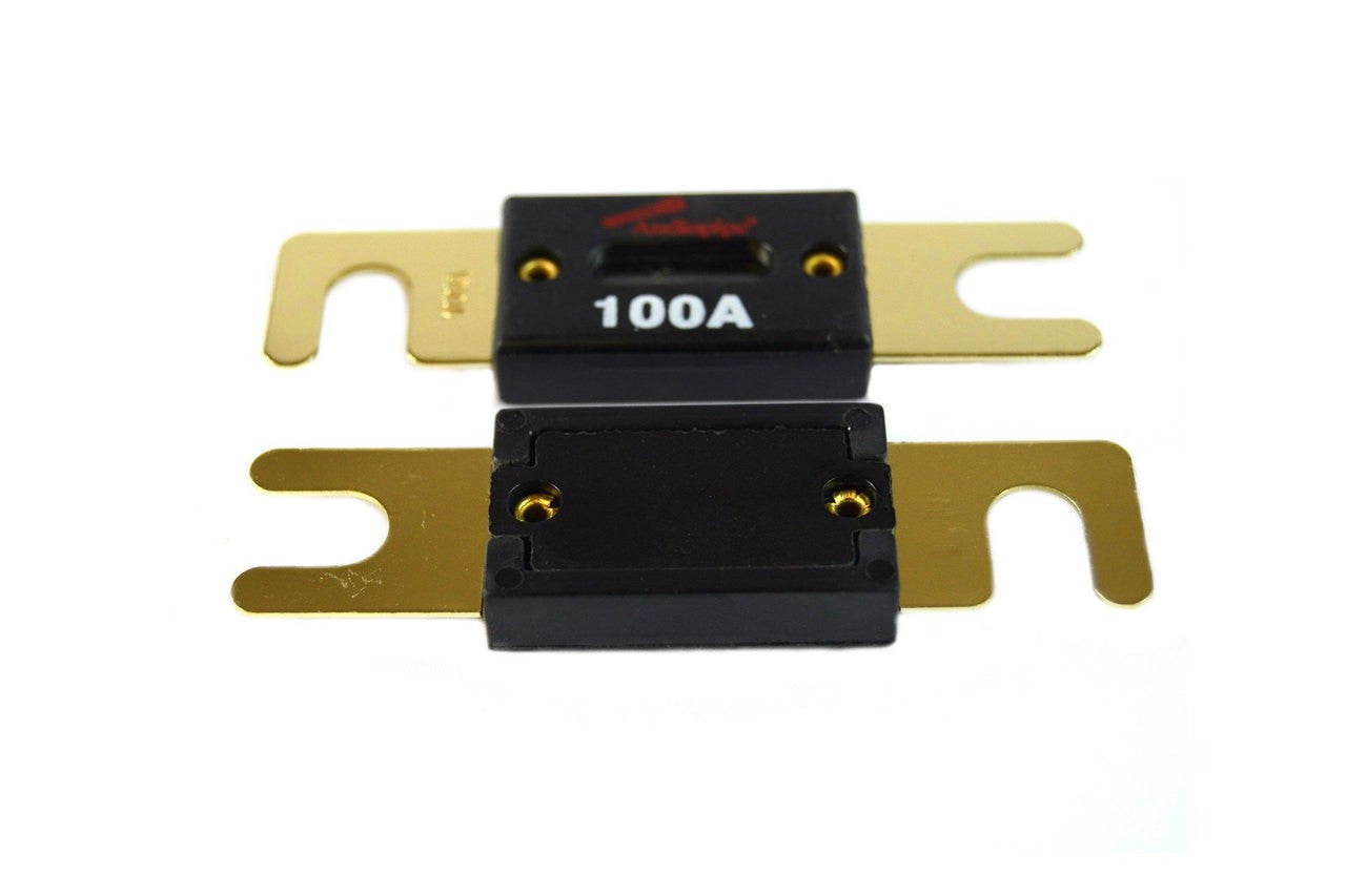 1 pair 100 Amp ANL Fuses Gold Plated Audiopipe Blister Fuses Car Audio Stereo