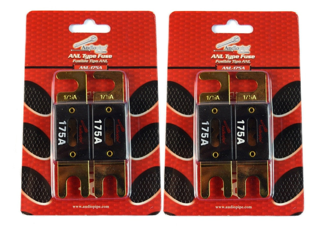 Audiopipe 4 Pack 175 Amp ANL Fuses Gold Plated Blister Pack Car Audio Stereo