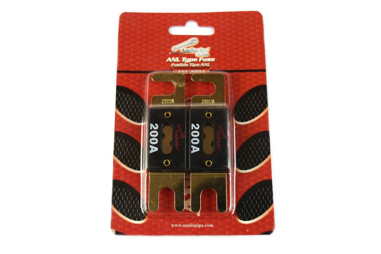 Audiopipe 2 Pack 200 Amp ANL Fuses Gold Plated Blister Pack Car Audio Stereo
