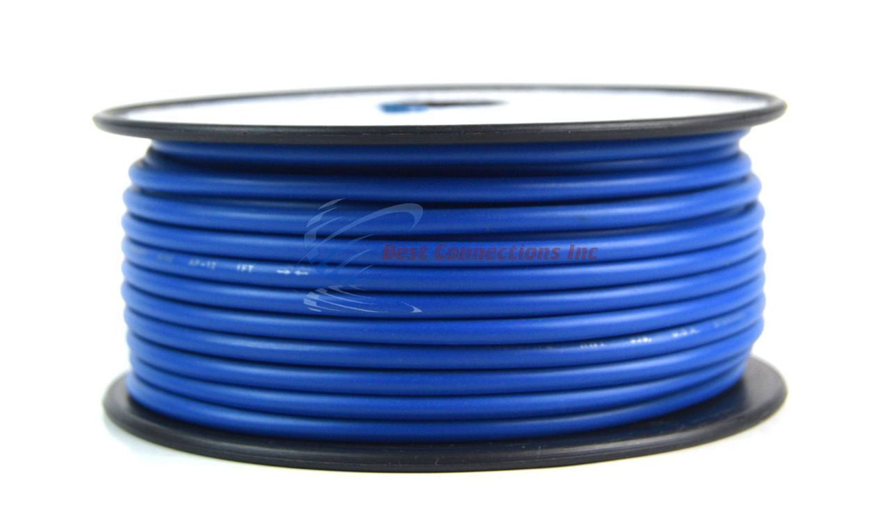 Best Connections 12 Gauge 100 Feet Blue Audiopipe Car Audio Home Primary Remote Wire