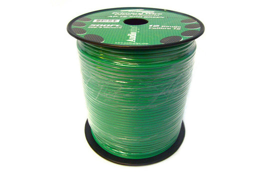 Audiopipe 12 Gauge Car Audio Primary Wire (500ft–Green)– Remote, Power/Ground Electrical