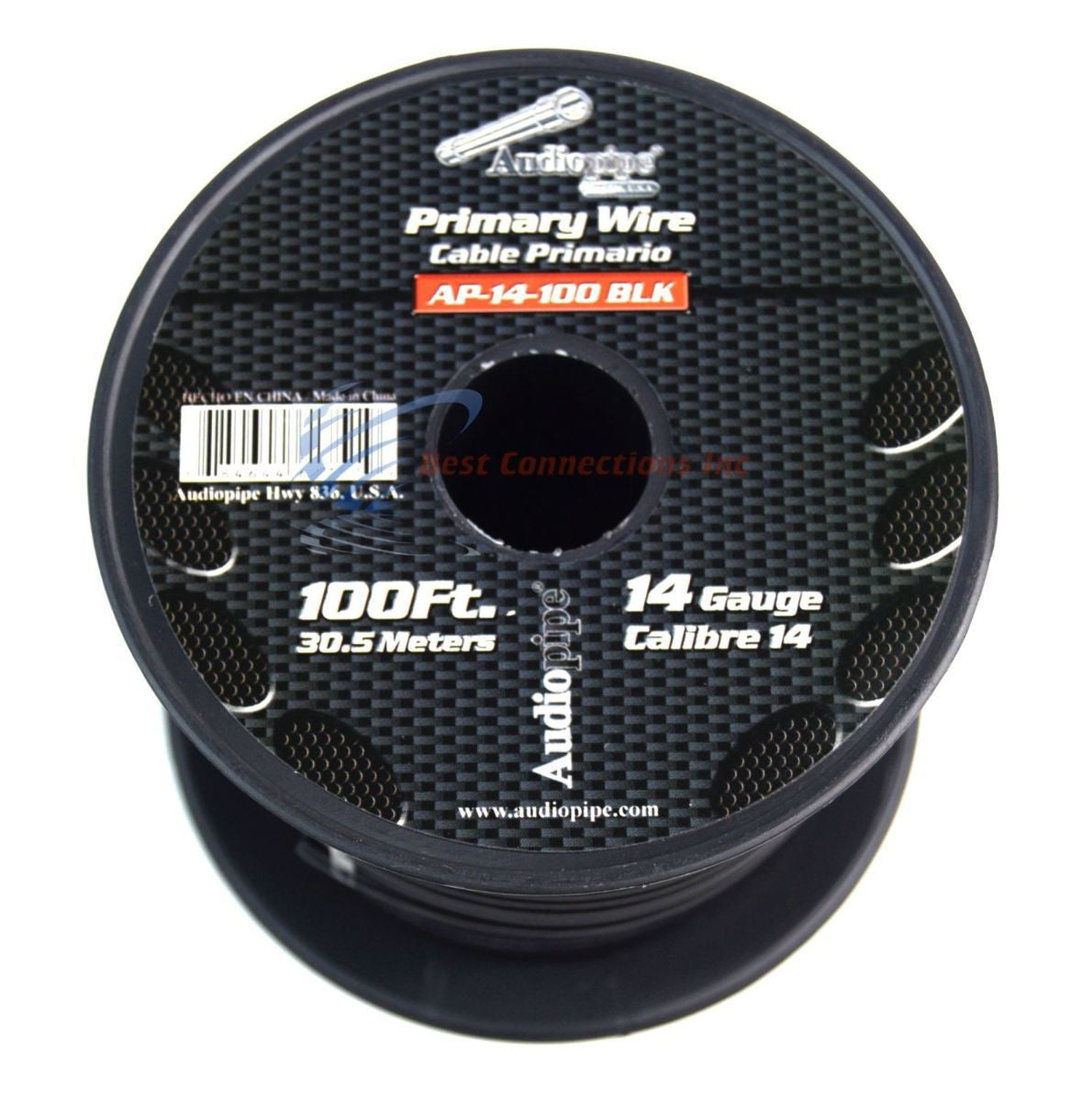 14 Gauge Car Audio Primary Wire (100ft–Black)– Remote, Power/Ground Electrical