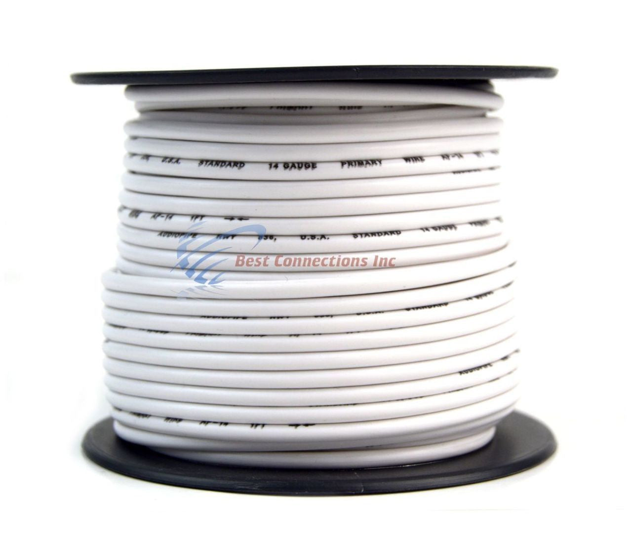 14 Gauge Car Audio Primary Wire (100ft–White)– Remote, Power/Ground Electrical