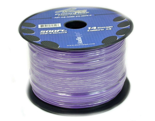 14 Gauge Car Audio Primary Wire (500ft–Purple)– Remote, Power/Ground Electrical