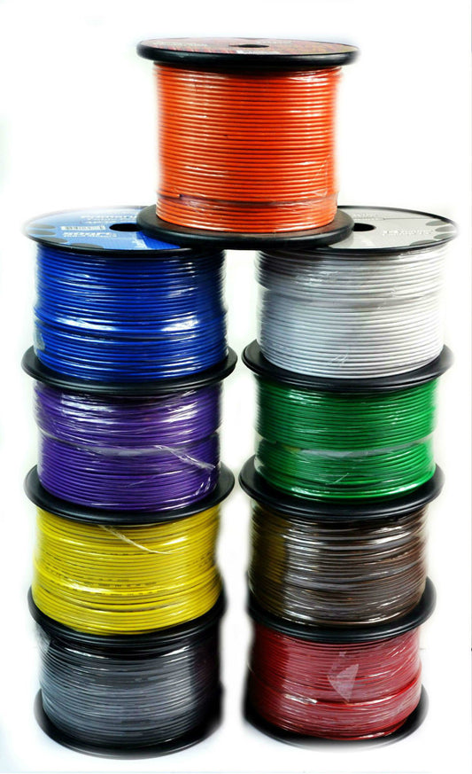 8 Rolls 14 GA 500' each Audiopipe Car Audio Home Primary Remote Wire