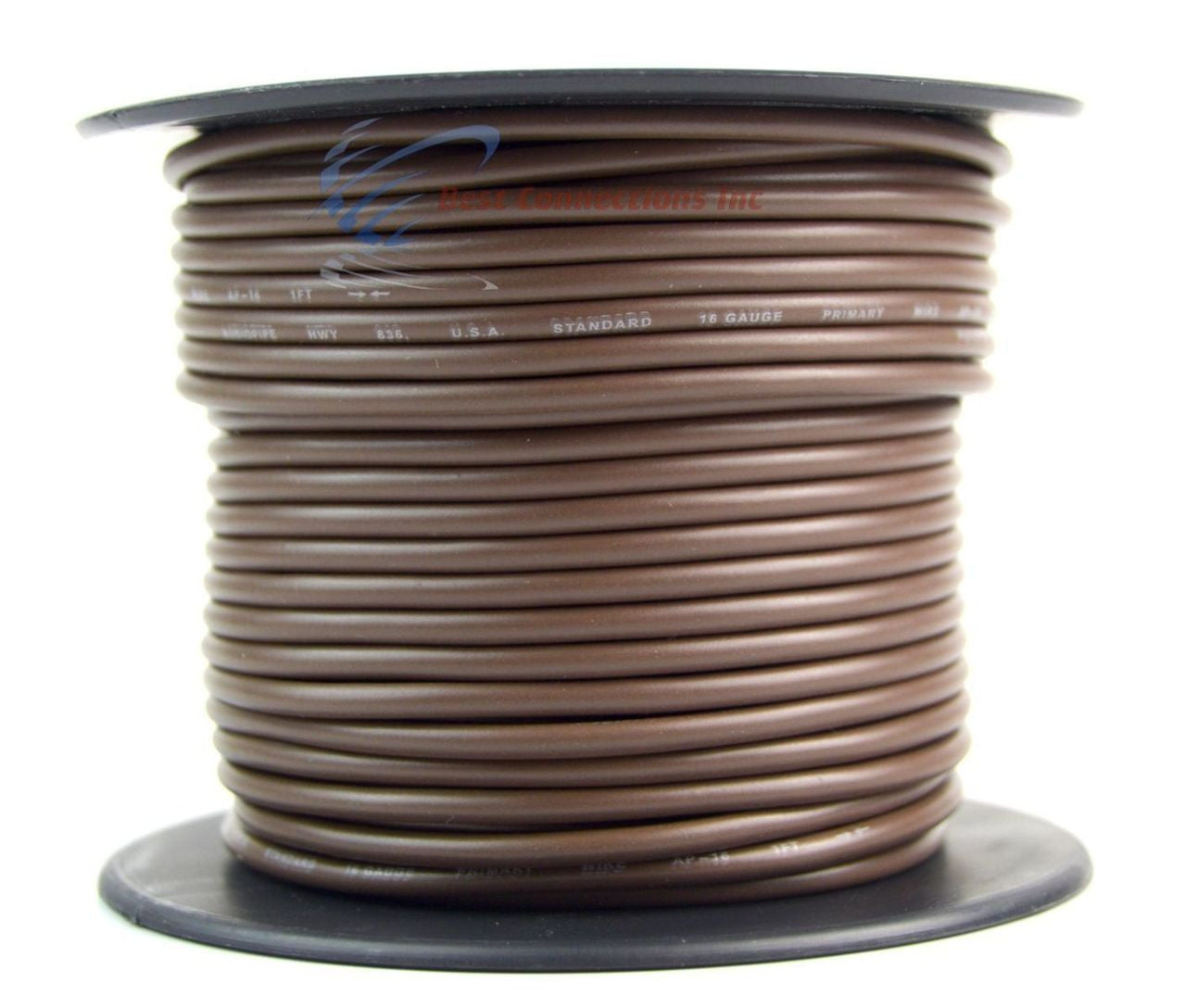 16 Gauge Car Audio Primary Wire (100ft–BRown)– Remote, Power/Ground Electrical