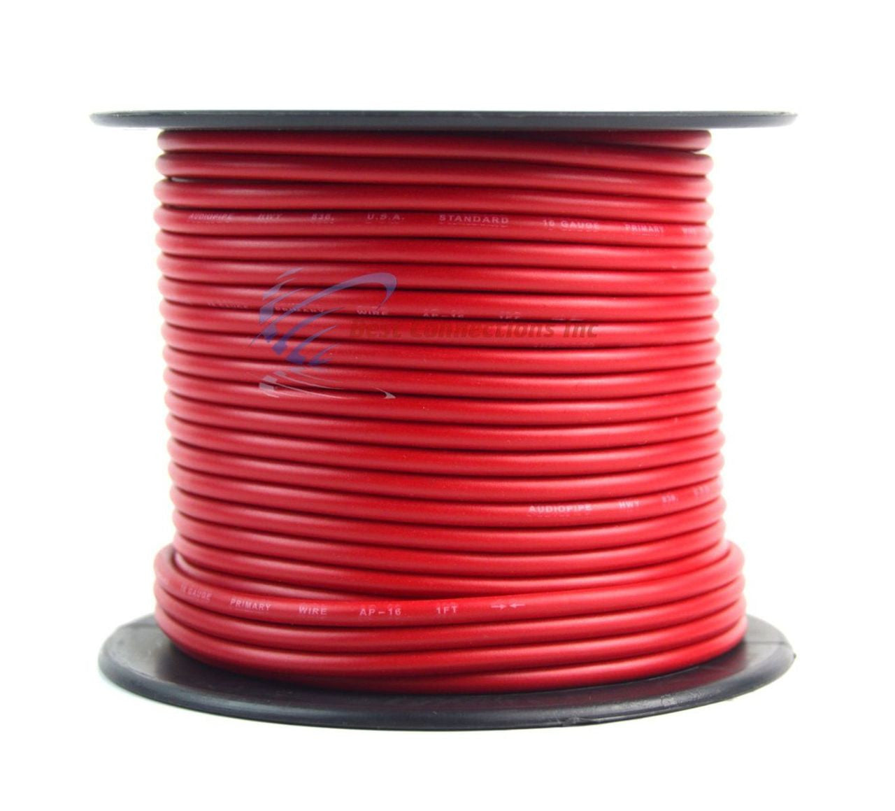16 Gauge Car Audio Primary Wire (100ft–Red)– Remote, Power/Ground Electrical