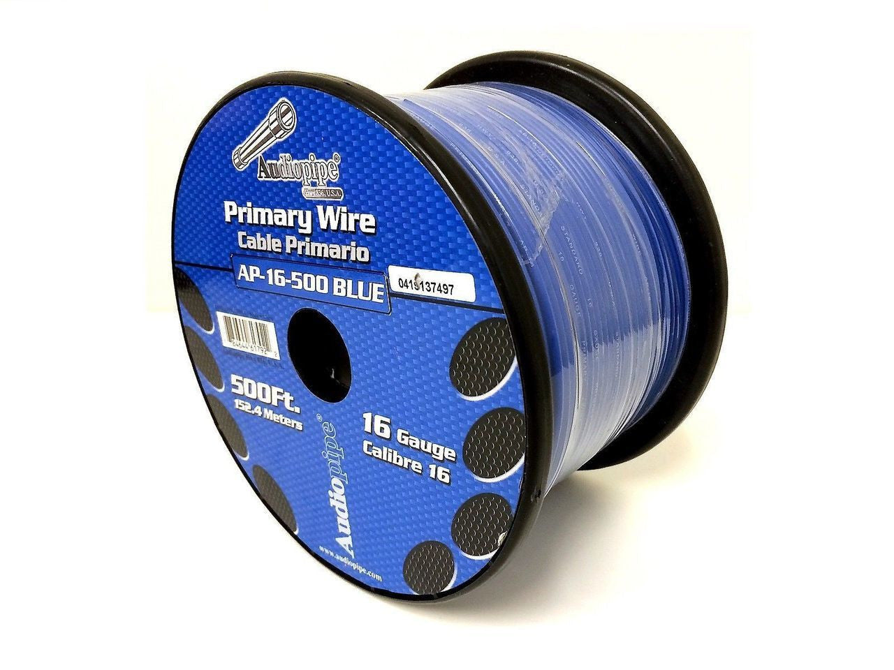 16 Gauge Car Audio Primary Wire (500ft–Blue)– Remote, Power/Ground Electrical