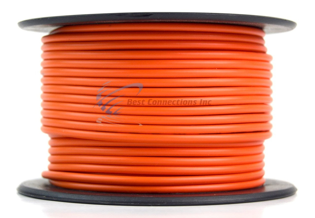 18 Gauge Car Audio Primary Wire (100ft–Orange)– Remote, Power/Ground Electrical