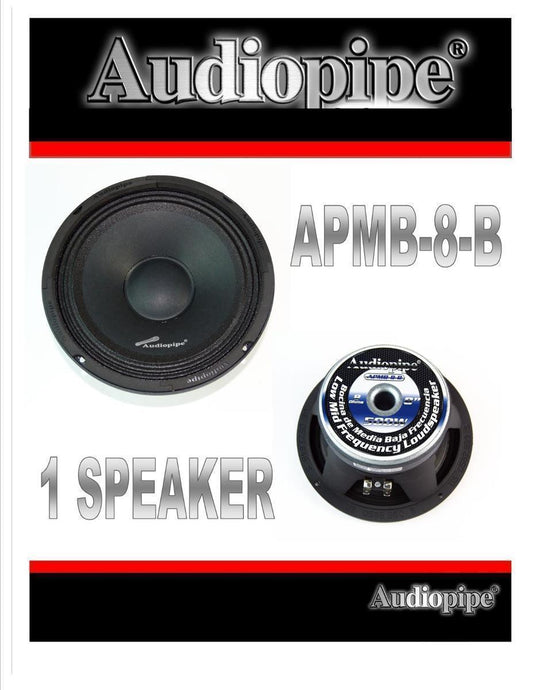 8" 500 Watt Car Audio DJ Full Range Loud Speaker Mid Range Low APMB-8-B