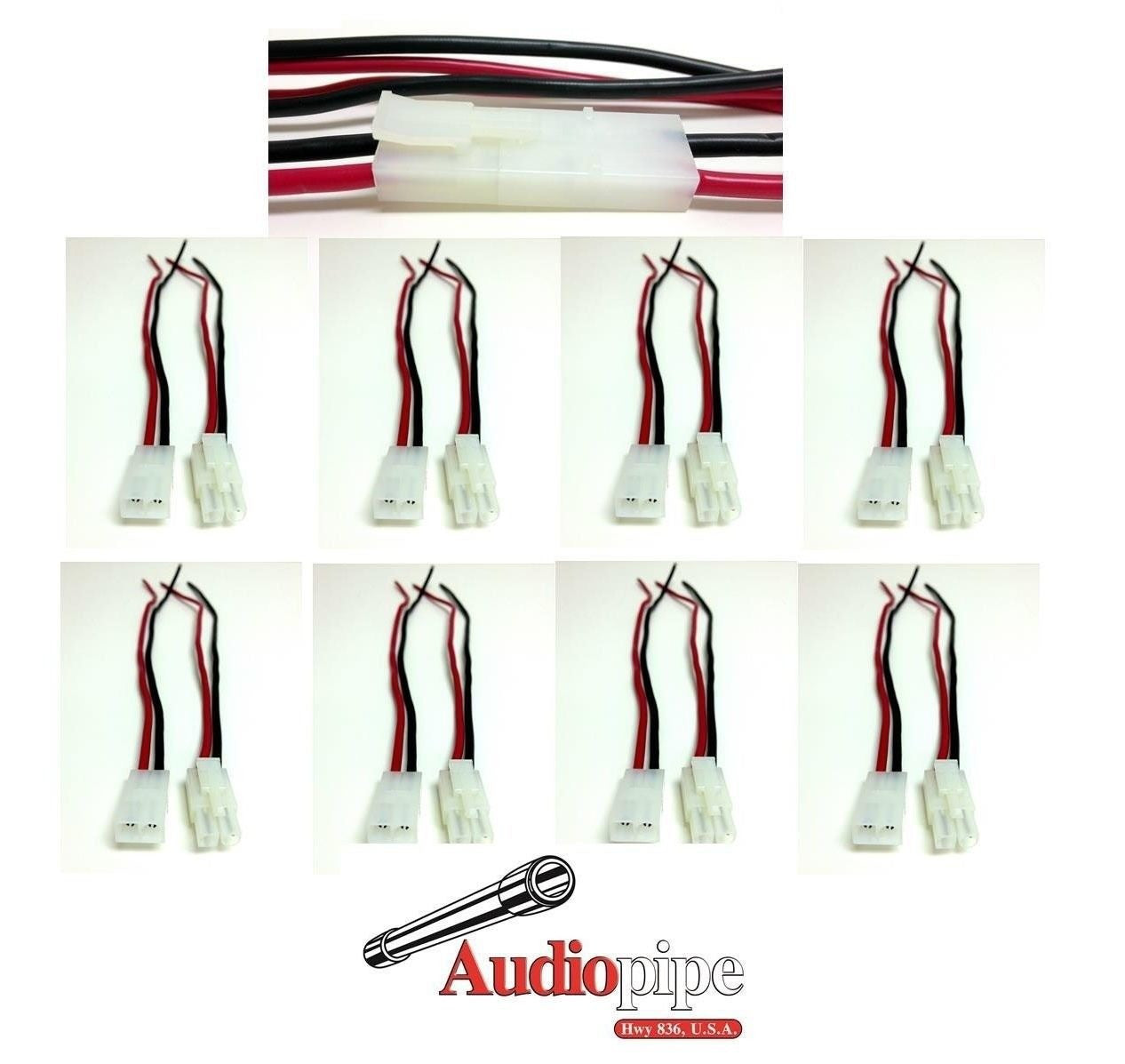 10 Pack 14 Gauge 2 Pin Male/Female Terminals Quick Disconnect Harness Polarized Wire Auto Solar