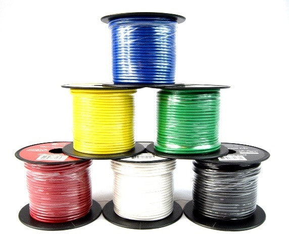 6 Rolls 16 Gauge 100' Feet Single Conductor Stranded Remote Wire 600' Total