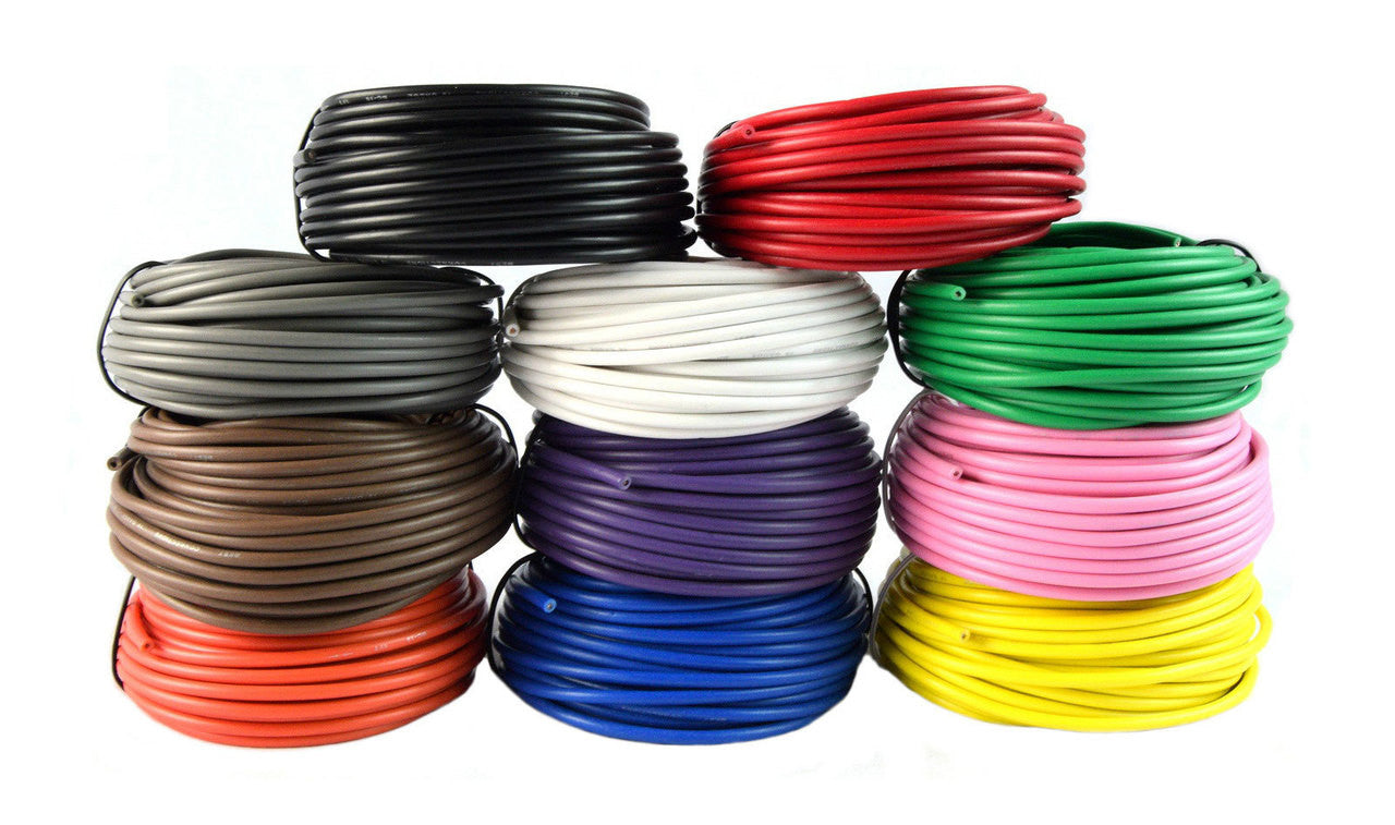 18 Gauge Car Audio Primary Wire 25ft–11 Rolls Remote, Power/Ground Electrical