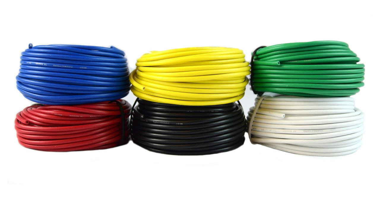 18 Gauge Car Audio Primary Wire 25ft–6 Rolls Remote, Power/Ground Electrical