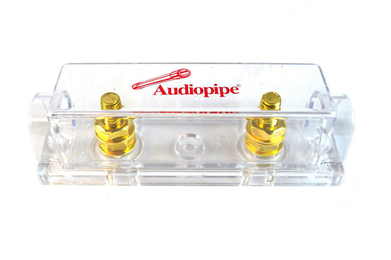 Audiopipe Heavy Duty ANL Fuse Holder Block CQ-1100 and 2 ANL 250 Amp Blade Fuses