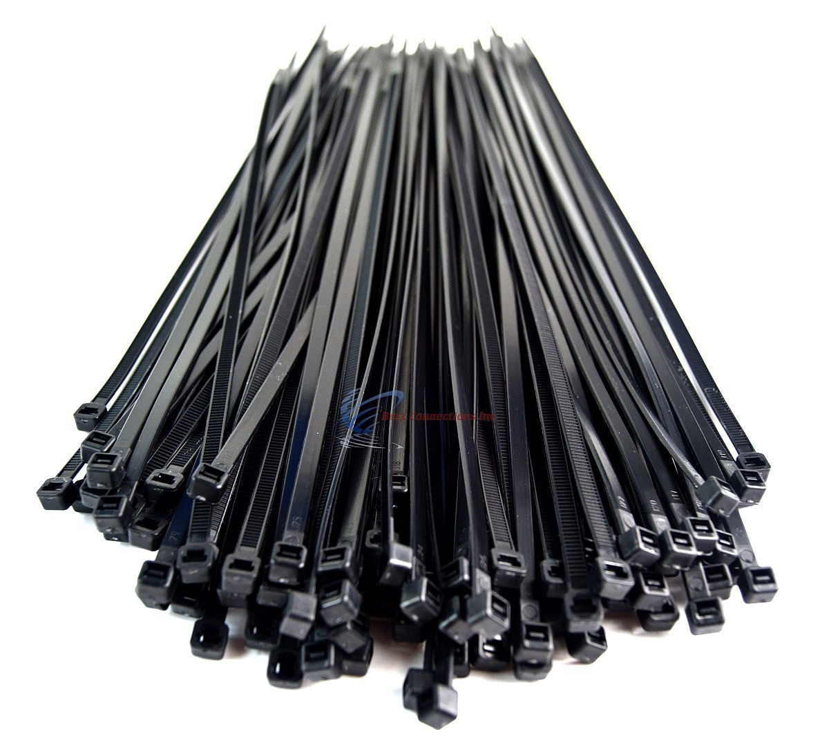 Best Connections 500 Pcs 11" Inch Black Nylon Cable Zip Ties 50 Lbs Tensile Strength Heavy Duty